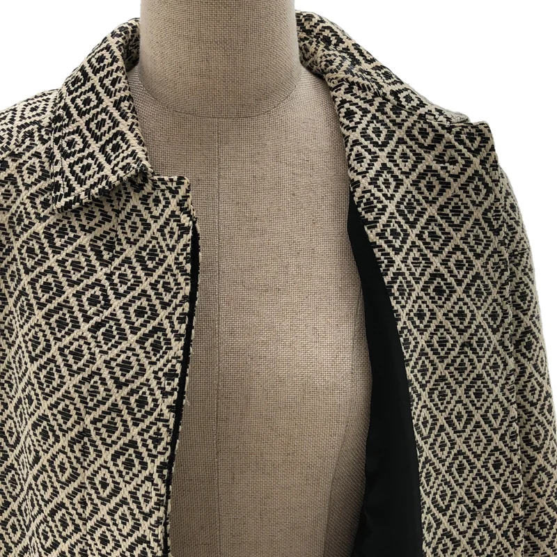 Burberry / バーバリー | PRORSUM / 幾何学模様 ロゴボタン ベルテッド シングルコート / 総裏地 | 36 | レディース