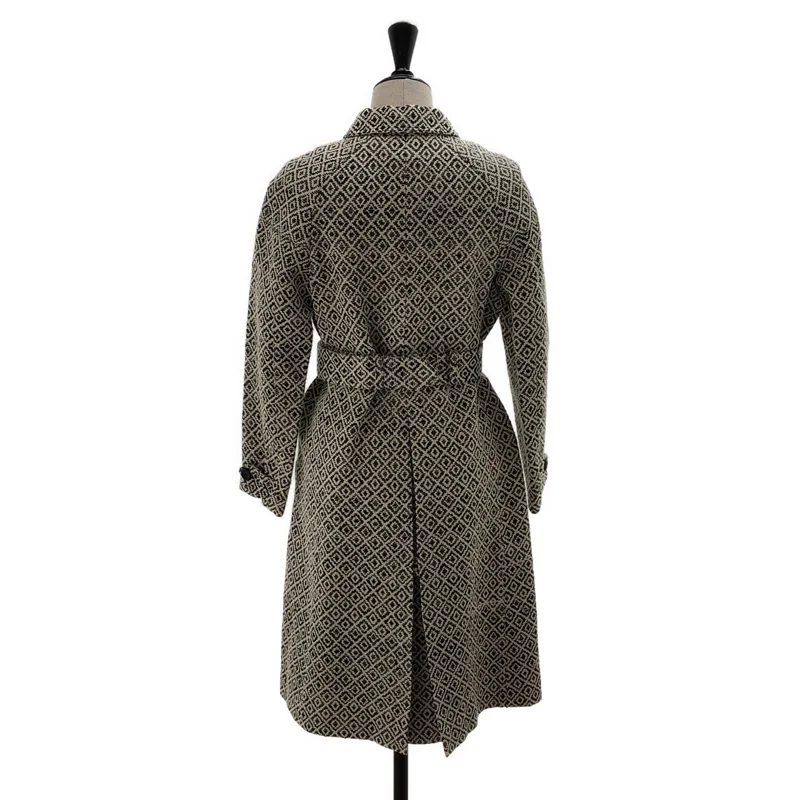 Burberry / バーバリー | PRORSUM / 幾何学模様 ロゴボタン ベルテッド シングルコート / 総裏地 | 36 | レディース