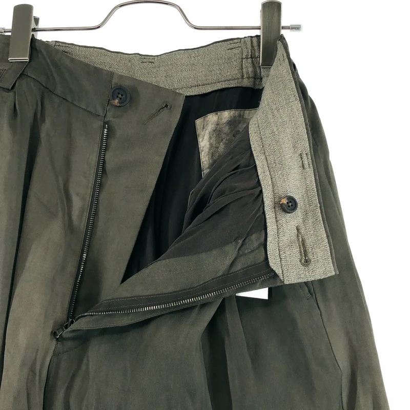 ziggy chen / ジギーチェン | 2025SS | Straight Leg Wide Trousers / タック ワイドパンツ / 総裏地 | 44 | メンズ
