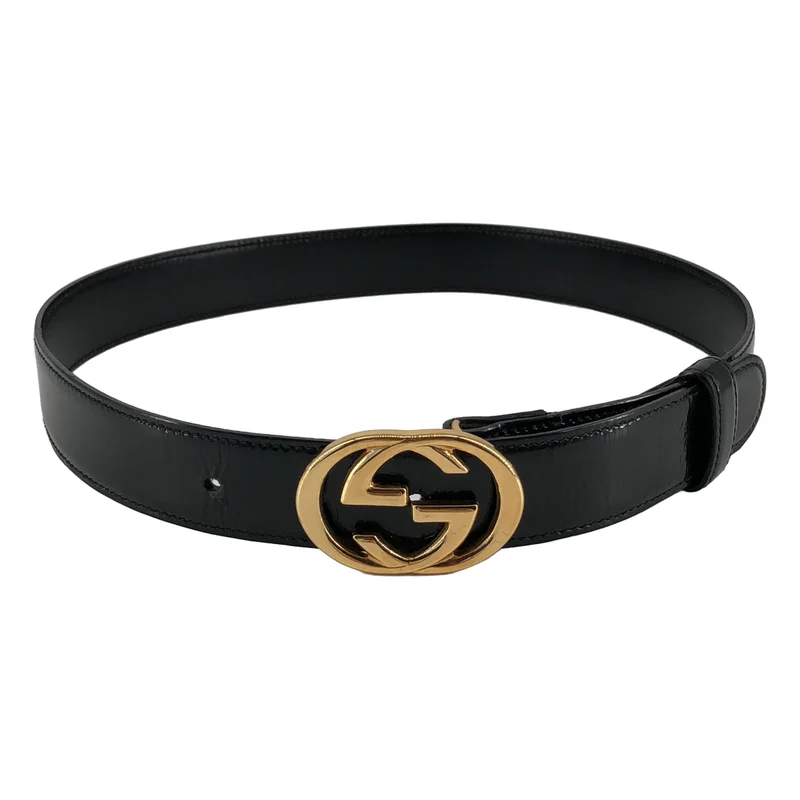 GUCCI / グッチ | インターロッキングG パテントレザー ベルト | 75-30 | その他