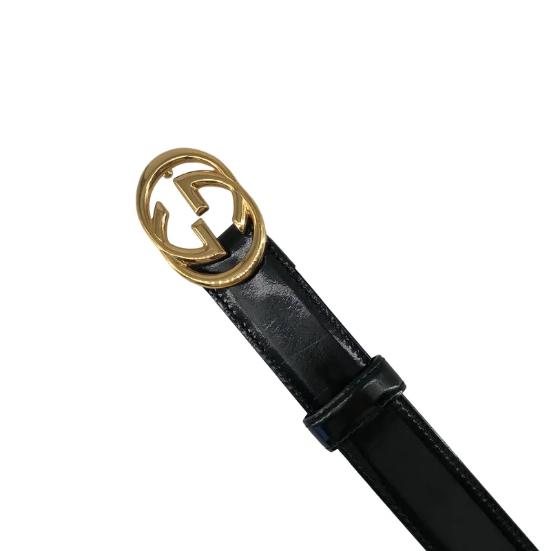 GUCCI / グッチ | インターロッキングG パテントレザー ベルト | 75-30 | その他