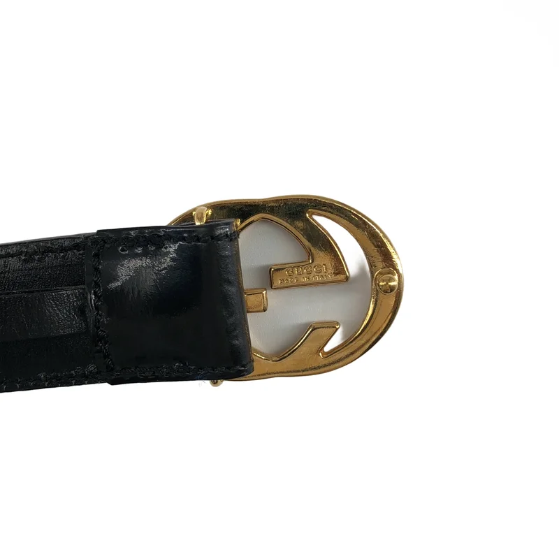 GUCCI / グッチ | インターロッキングG パテントレザー ベルト | 75-30 | その他