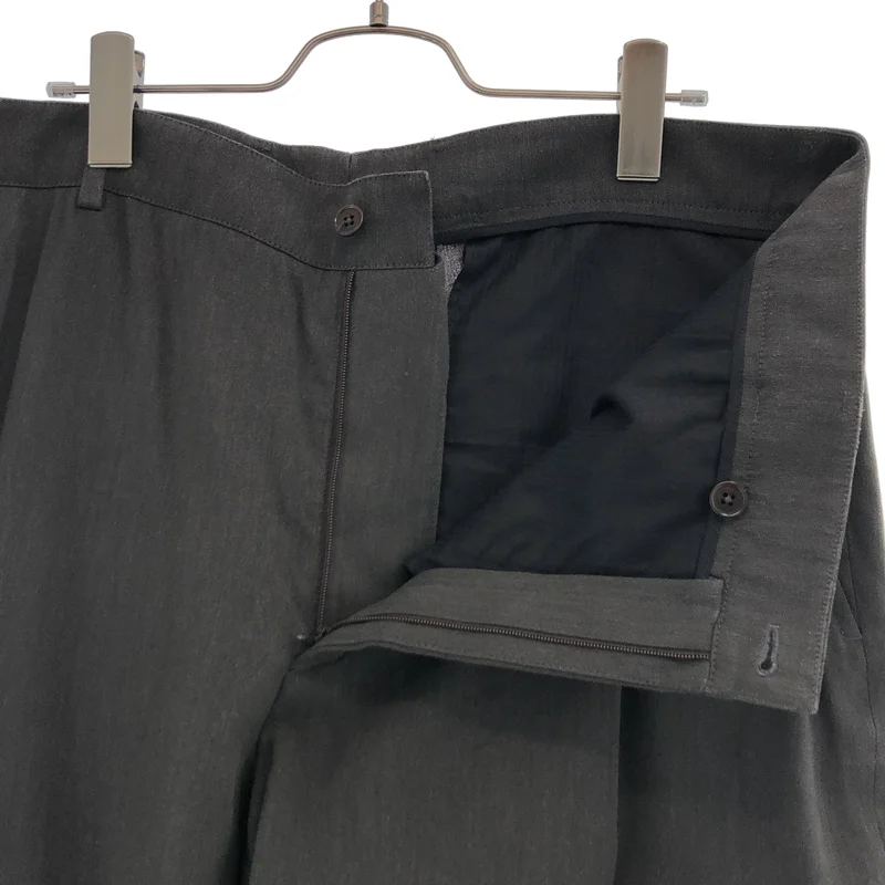 HERMES / エルメス | ヘンプ レーヨン ストレッチ ワイドスラックス | 48 | メンズ