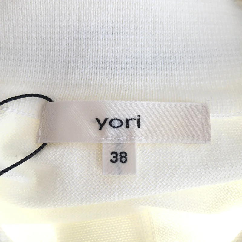 yori / ヨリ | ミニフリル ポロ ニット | 38 | レディース