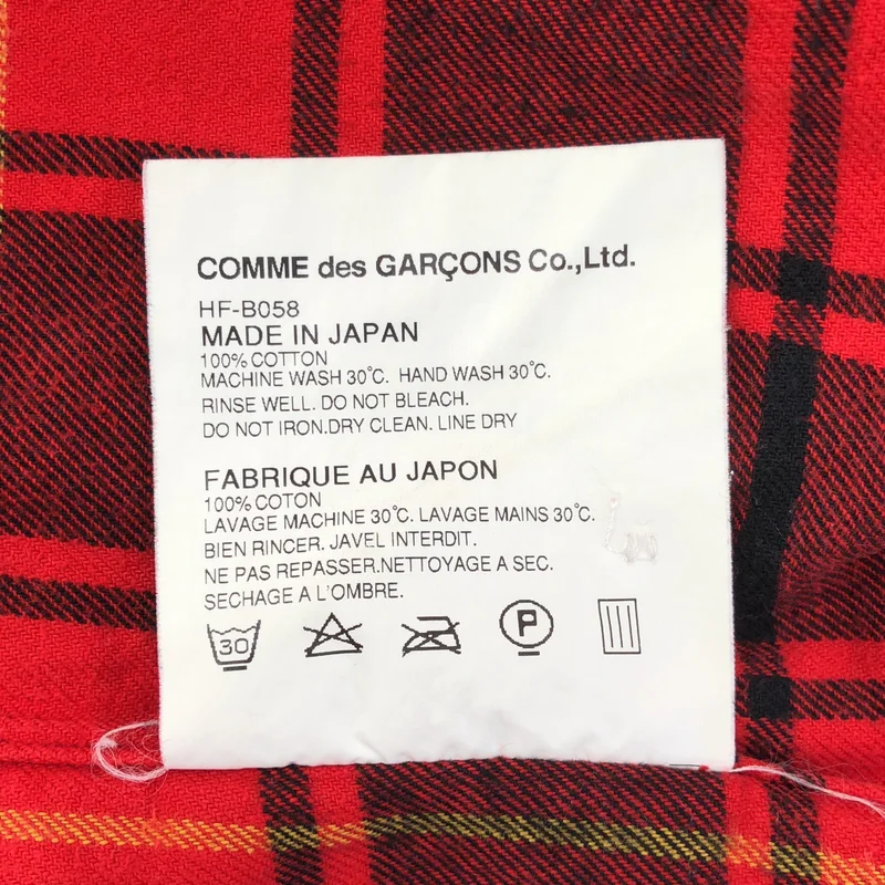 COMME des GARCONS HOMME / コムデギャルソンオム | 2010AW | コットン フランネル チェック スリーブ切替 シャツ | M | メンズ