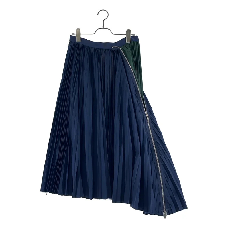 sacai / サカイ | Cotton Poplin Zipper Skirt コットン ポプリン ジップ プリーツスカート | 2 | レディース