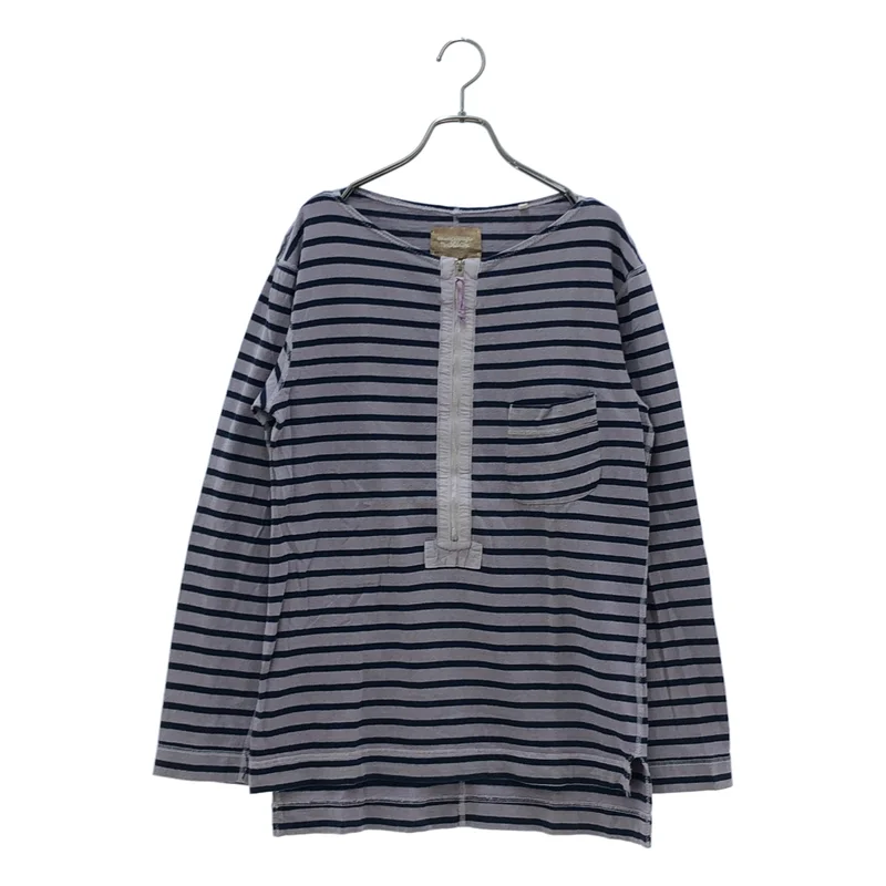 TAKAHIROMIYASHITA The Soloist / タカヒロミヤシタザソロイスト | 2012AW | classic boat neck zipper shirt / コットン ボートネック ジップアップ ボーダーカットソー | S | メンズ