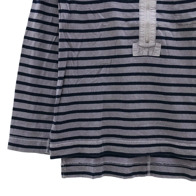 TAKAHIROMIYASHITA The Soloist / タカヒロミヤシタザソロイスト | 2012AW | classic boat neck zipper shirt / コットン ボートネック ジップアップ ボーダーカットソー | S | メンズ