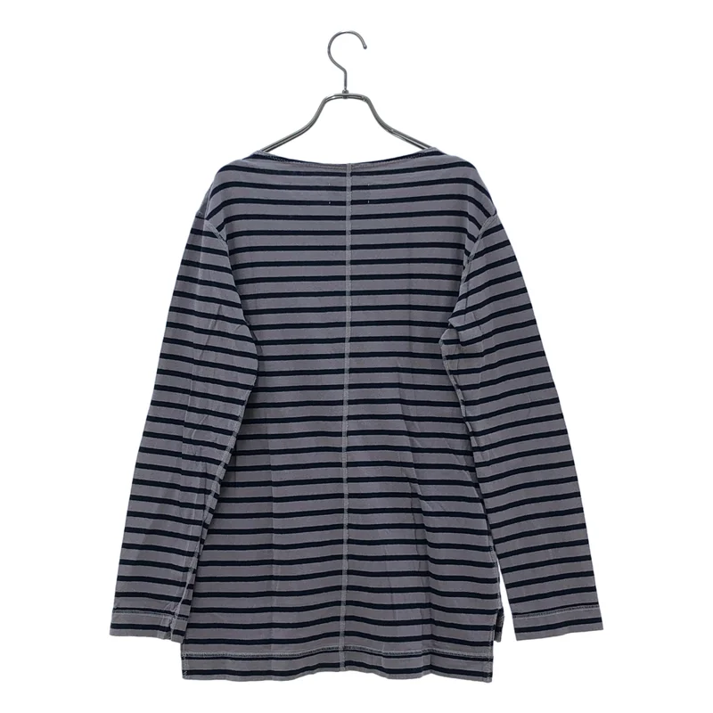 TAKAHIROMIYASHITA The Soloist / タカヒロミヤシタザソロイスト | 2012AW | classic boat neck zipper shirt / コットン ボートネック ジップアップ ボーダーカットソー | S | メンズ