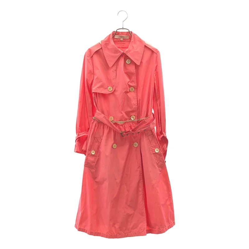 RED VALENTINO / レッドヴァレンティノ | ギャザードッキング ベルテッド トレンチコート | 40 | レディース