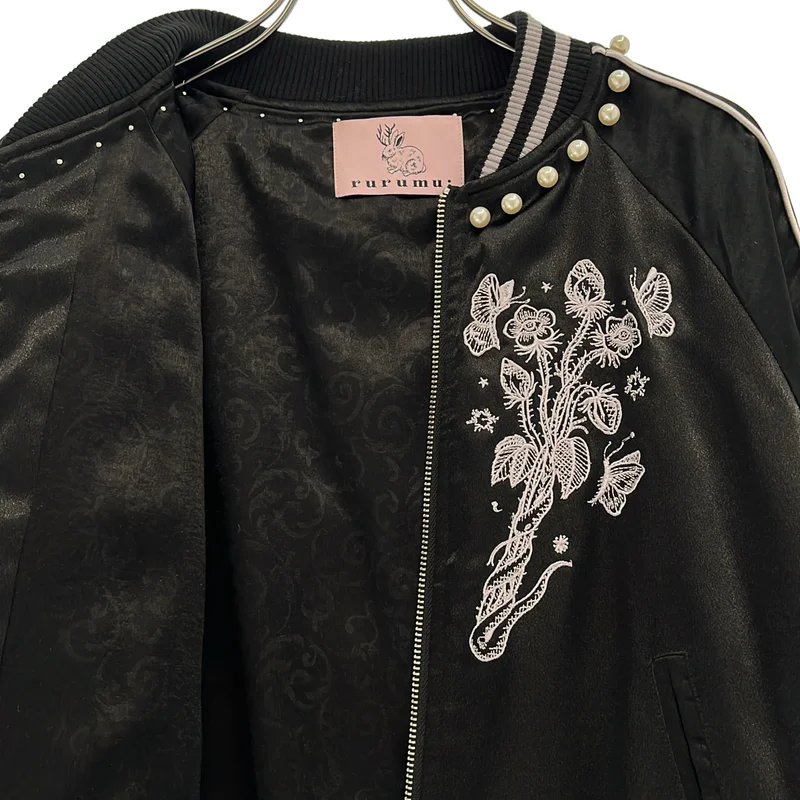 rurumu: / 縷縷夢兎るるむう | 2019AW | fallin angel SJK / パール装飾 フラワー刺しゅう スカジャン | FREE | レディース