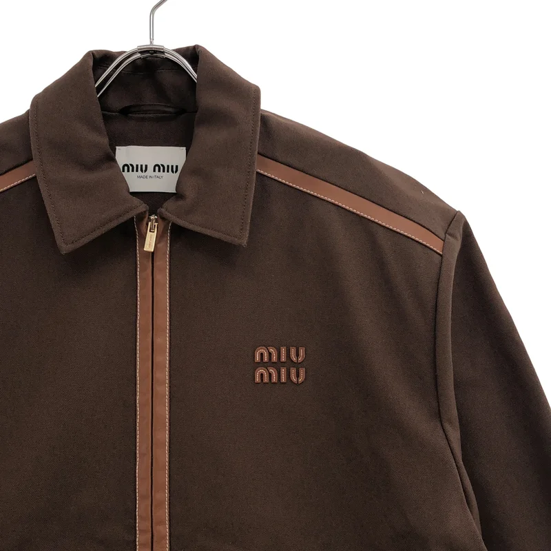 miu miu / ミュウミュウ | ジャカード キャンバス ブルゾン ジャケット ML1042 | 42 | メンズ