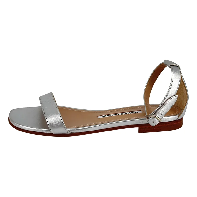 MANOLO BLAHNIK / マノロブラニク | レザーストラップ サンダル | 37 | レディース