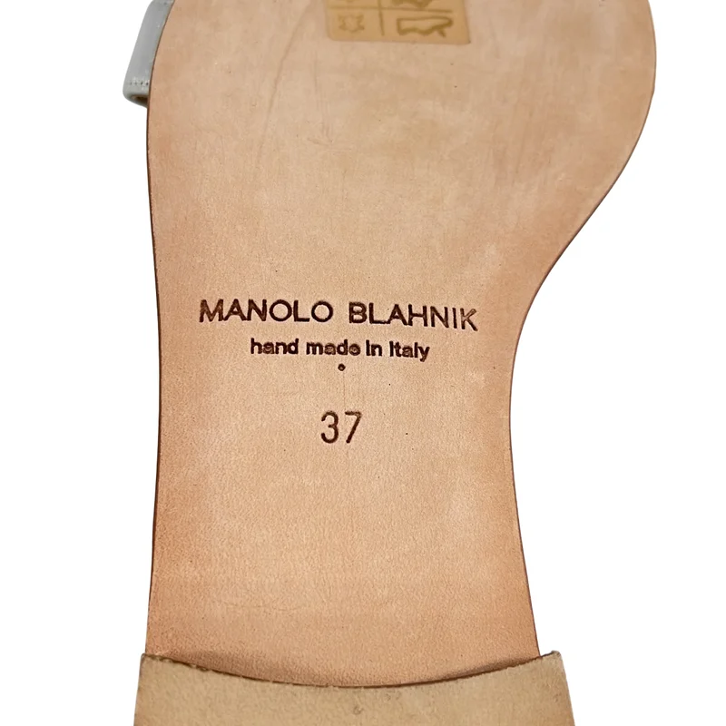 MANOLO BLAHNIK / マノロブラニク | レザーストラップ サンダル | 37 | レディース