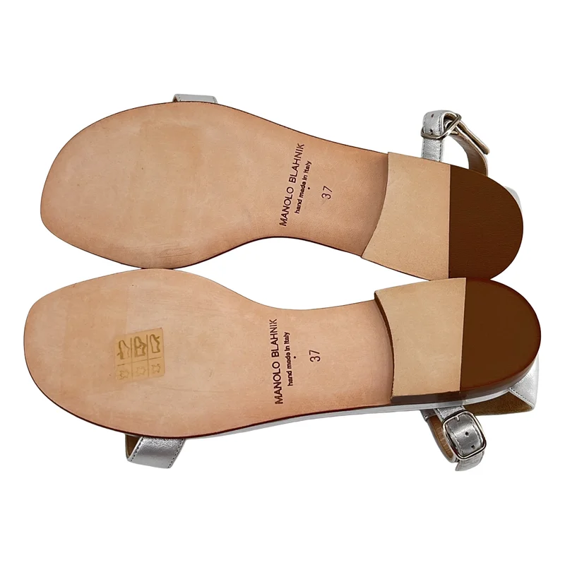 MANOLO BLAHNIK / マノロブラニク | レザーストラップ サンダル | 37 | レディース