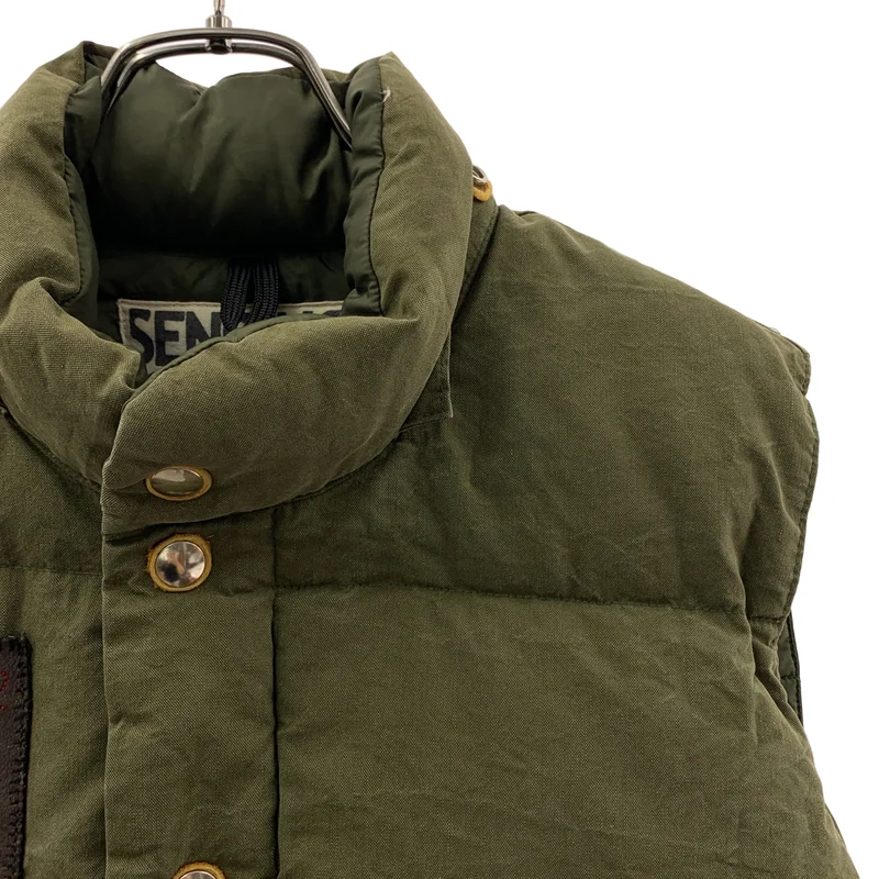 FREECITY / フリーシティ | SENDING LIGHT Down Vest / レザーパッチ バックプリント ダウンベスト | S | メンズ