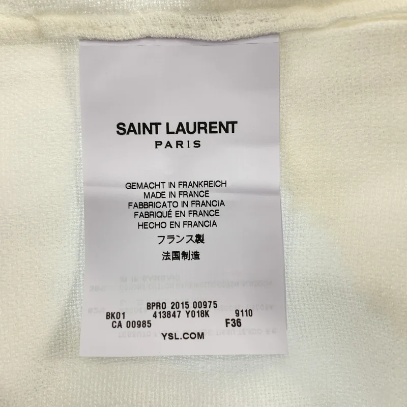 SAINT LAURENT PARIS / サンローランパリ | レーヨン コットン レース ギャザー ブラウス | 36 | レディース