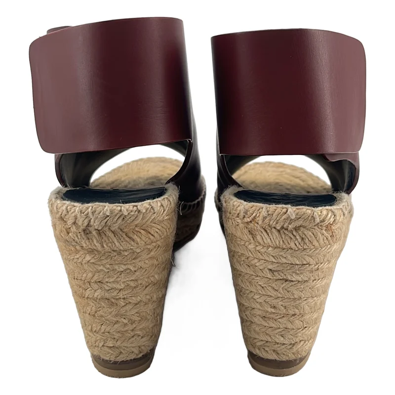 CELINE / セリーヌ | Open Toe Bootle 80 / フィービー期 レザー オープントゥ ウェッジソールサンダル | 37 | レディース