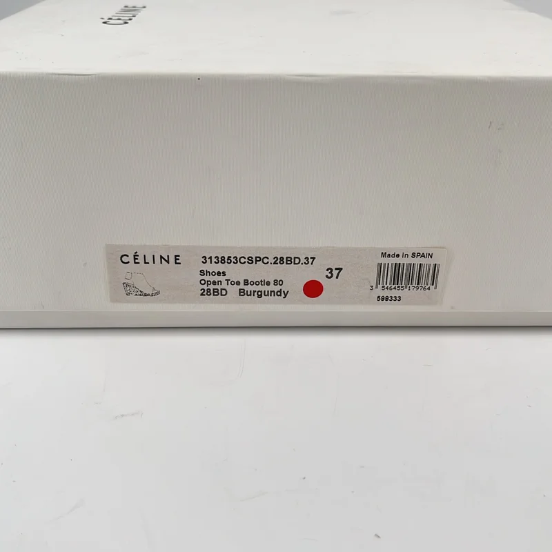 CELINE / セリーヌ | Open Toe Bootle 80 / フィービー期 レザー オープントゥ ウェッジソールサンダル | 37 | レディース