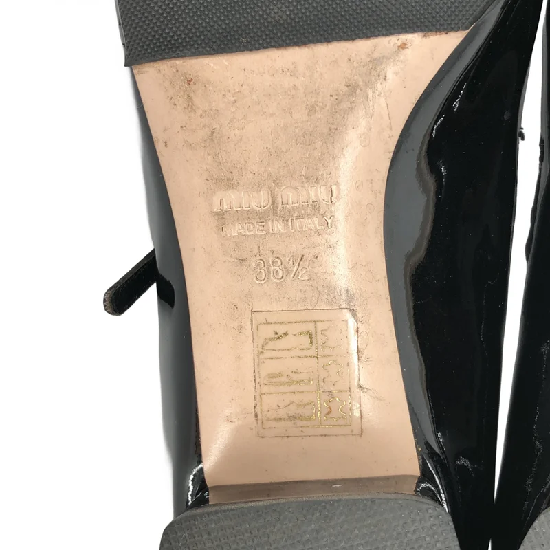miu miu / ミュウミュウ | パテントレザー メリージェーン パンプス | 38 1/2 | レディース