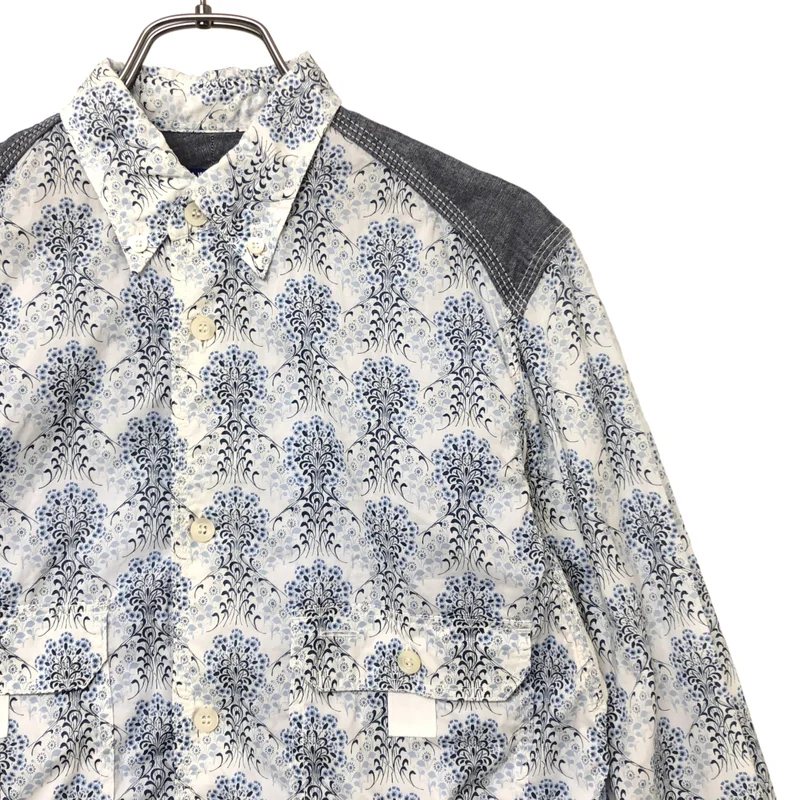 JUNYAWATANABE COMMEdesGARCONS MAN / ジュンヤワタナベマン | 2011SS | 総柄 エルボーパッチ シャツ | XS | メンズ