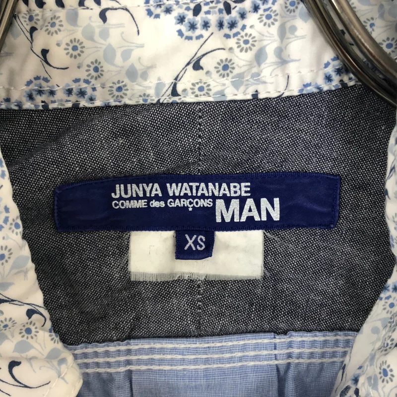 JUNYAWATANABE COMMEdesGARCONS MAN / ジュンヤワタナベマン | 2011SS | 総柄 エルボーパッチ シャツ | XS | メンズ
