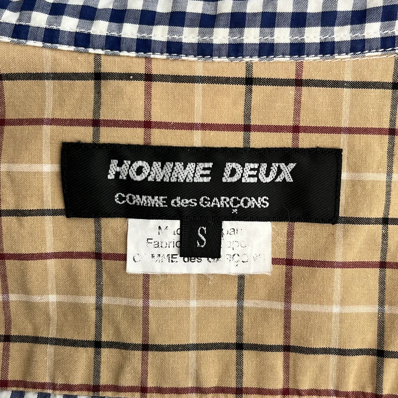 COMME des GARCONS HOMME DEUX / コムデギャルソンオムドゥ | 2013AW | コットン プリント加工 切替 シャツ | S | メンズ