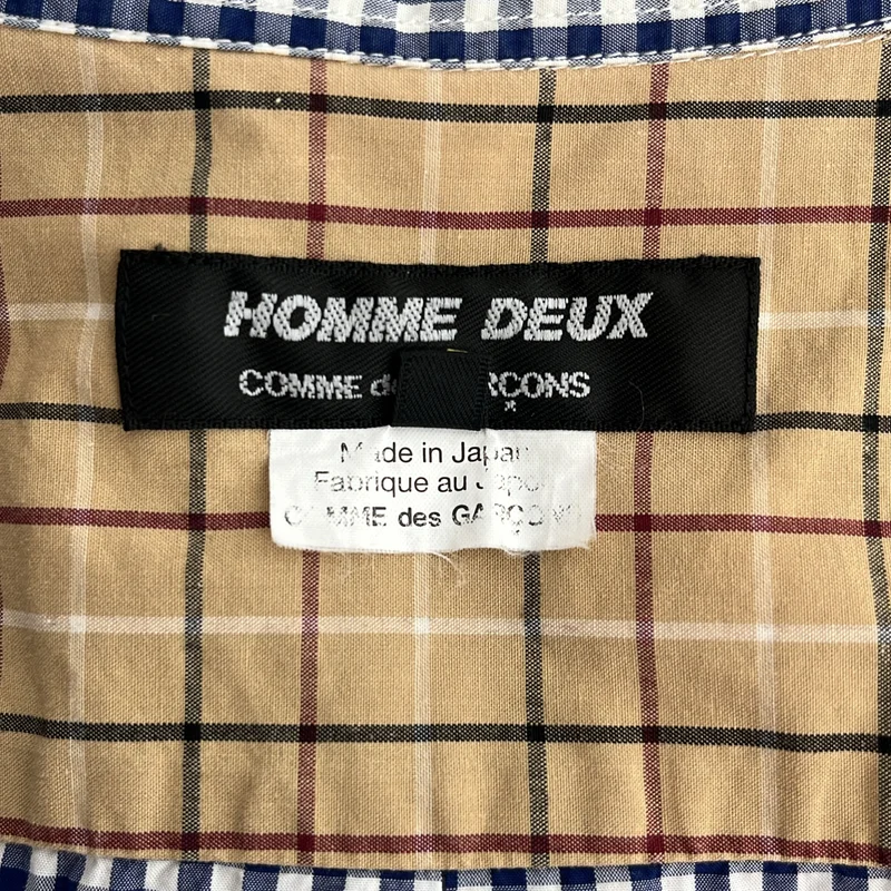 COMME des GARCONS HOMME DEUX / コムデギャルソンオムドゥ | 2013AW | コットン プリント加工 切替 シャツ | S | メンズ