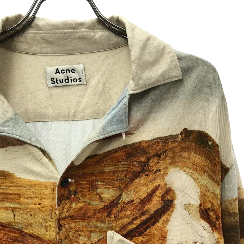 Acne Studios / アクネストゥディオズ | Horse Print Short Sleeve Shirt / ホースプリント オープンカラーシャツ | 44 | メンズ