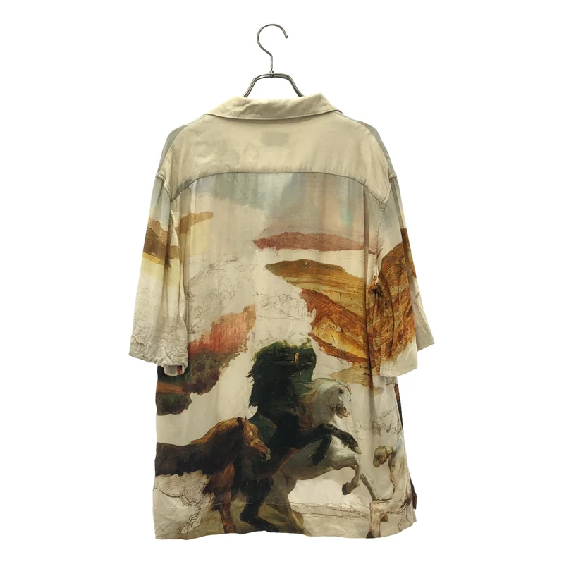 Acne Studios / アクネストゥディオズ | Horse Print Short Sleeve Shirt / ホースプリント オープンカラーシャツ | 44 | メンズ