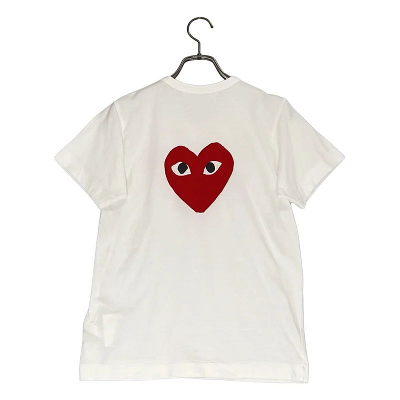 PLAY COMME des GARCONS / プレイコムデギャルソン | ハートワッペン プリント Tシャツ カットソー | M | レディース