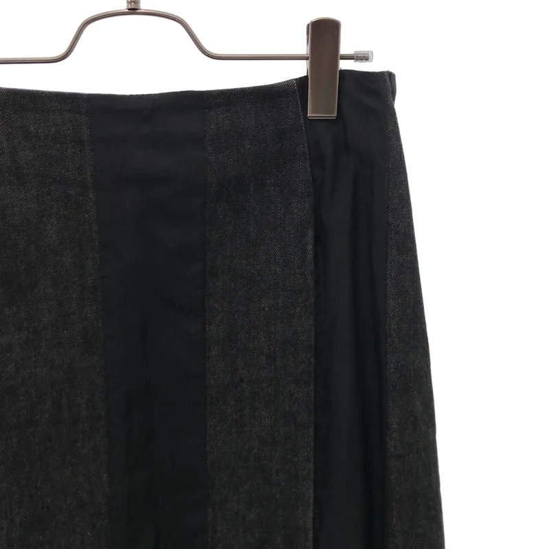 tricot COMME des GARCONS / トリココムデギャルソン | 2001AW | 異素材切替 ストライプ デニムスカート | M | レディース