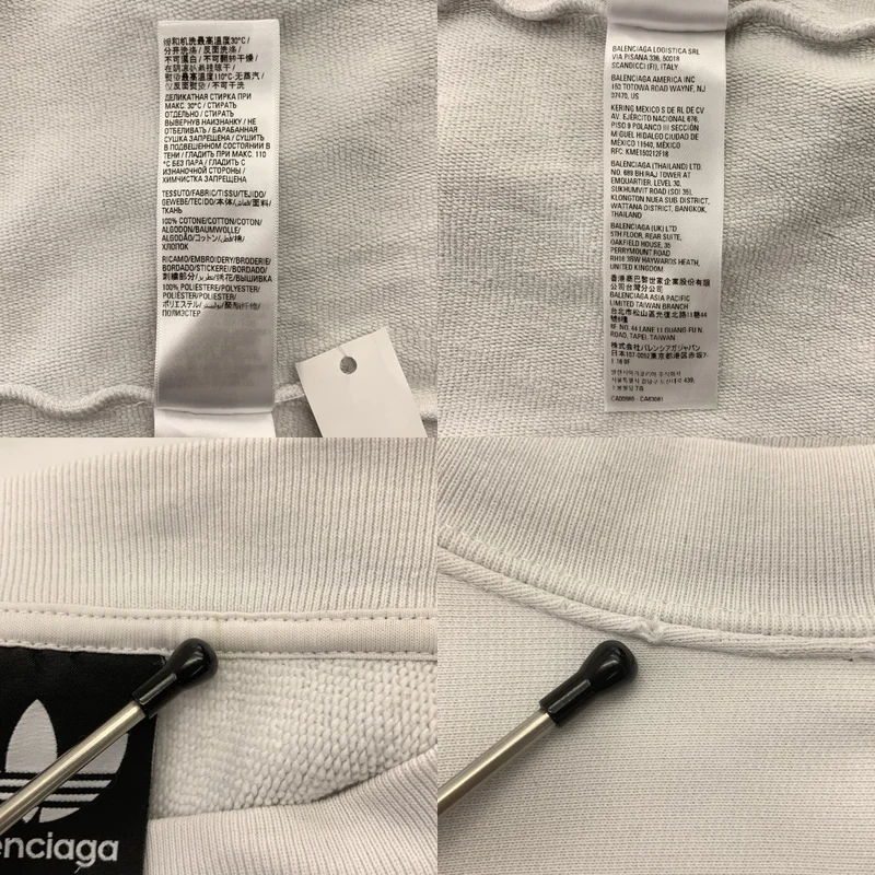 BALENCIAGA / バレンシアガ | 2022AW | ×adidas / ロゴ 刺しゅう クルーネック スウェット | L | メンズ