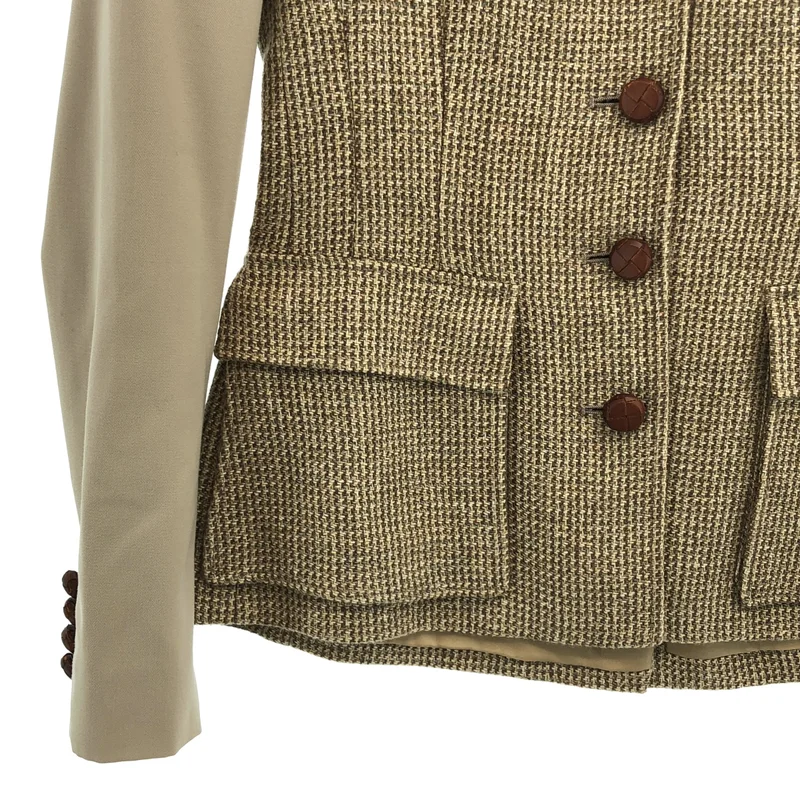 RALPH LAUREN / ラルフローレン | ツイード 切替 テーラードジャケット | 0 | レディース
