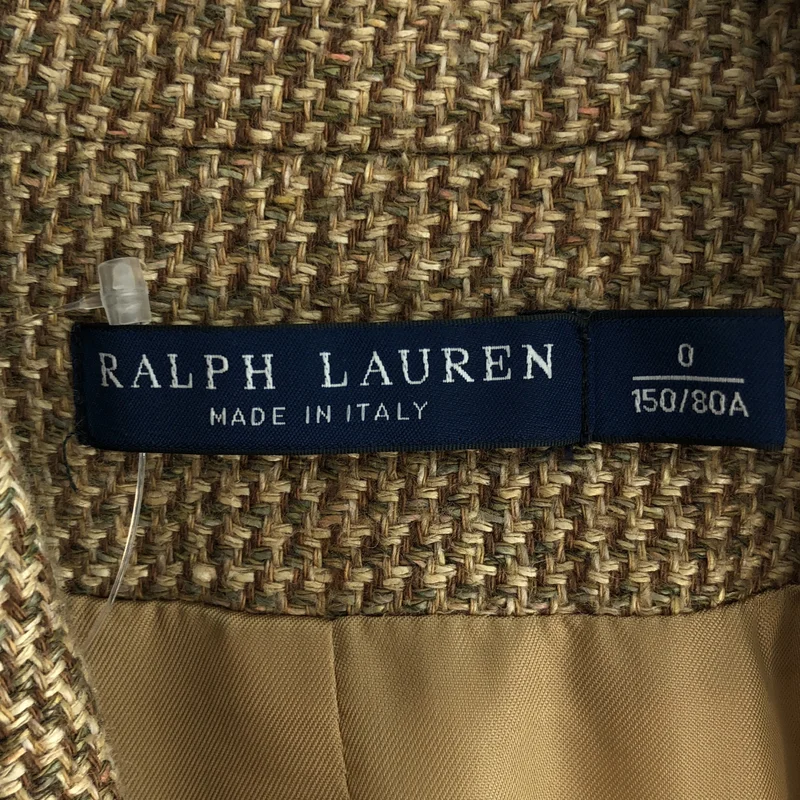 RALPH LAUREN / ラルフローレン | ツイード 切替 テーラードジャケット | 0 | レディース