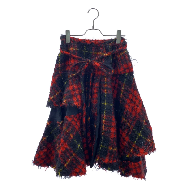 tricot COMME des GARCONS / トリココムデギャルソン | 2002AW | ウール モヘヤ アシンメトリー スカート / 総裏地 |