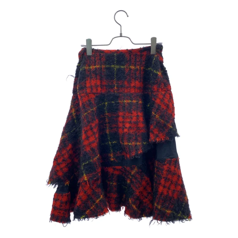 tricot COMME des GARCONS / トリココムデギャルソン | 2002AW | ウール モヘヤ アシンメトリー スカート / 総裏地 |