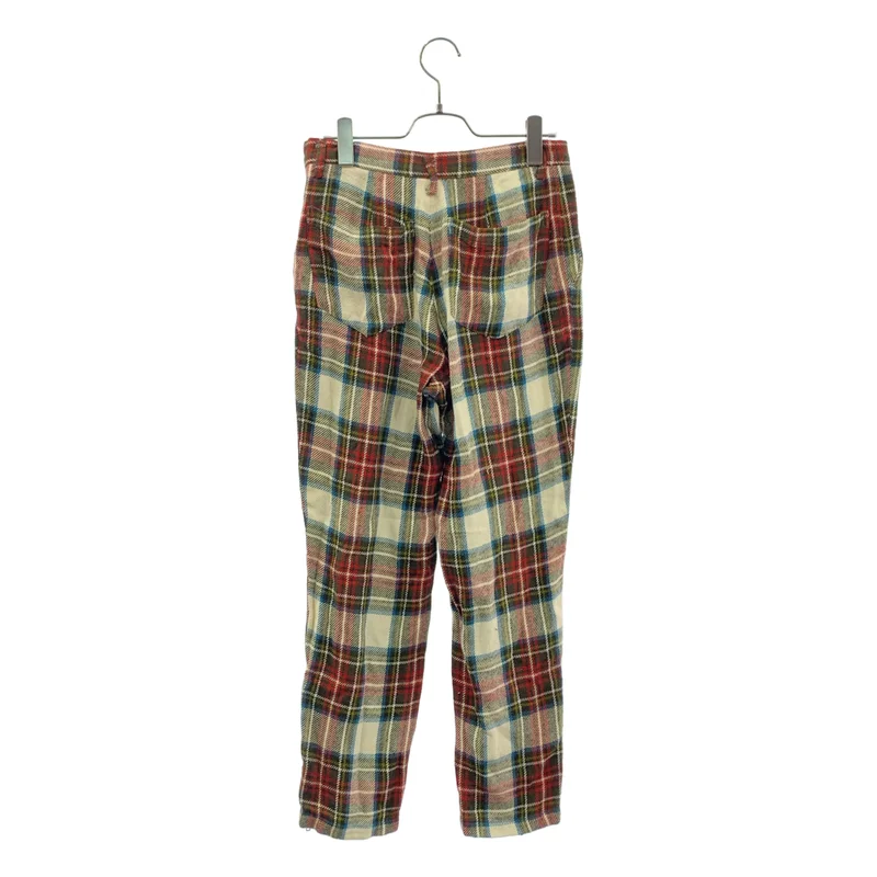 tricot COMME des GARCONS / トリココムデギャルソン | 2000AW | レーヨン チェック 裾ジップスリット パンツ | M | レディース