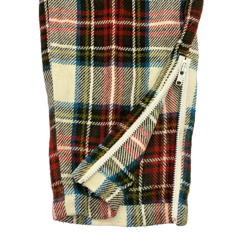 tricot COMME des GARCONS / トリココムデギャルソン | 2000AW | レーヨン チェック 裾ジップスリット パンツ | M | レディース