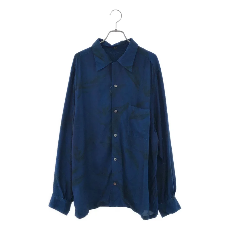 TAIGA TAKAHASHI / タイガタカハシ | 2025SS | LOT.101 Open Collar Shirt / 藍染 オープンカラーシャツ | 16 | メンズ