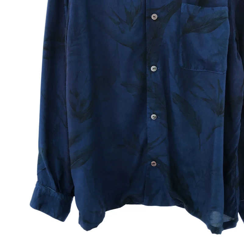 TAIGA TAKAHASHI / タイガタカハシ | 2025SS | LOT.101 Open Collar Shirt / 藍染 オープンカラーシャツ | 16 | メンズ