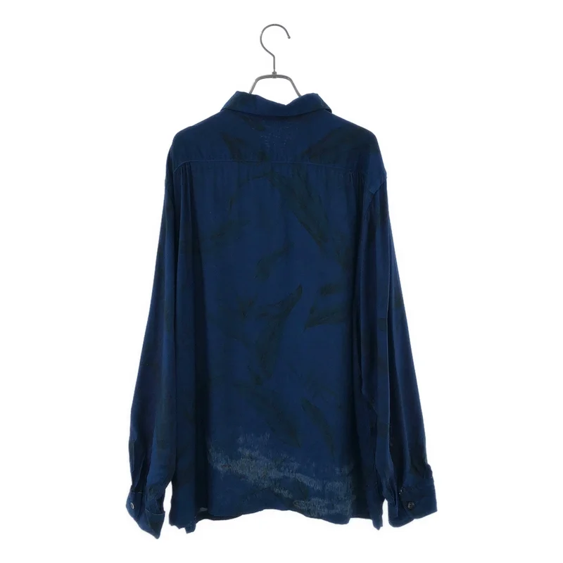 TAIGA TAKAHASHI / タイガタカハシ | 2025SS | LOT.101 Open Collar Shirt / 藍染 オープンカラーシャツ | 16 | メンズ