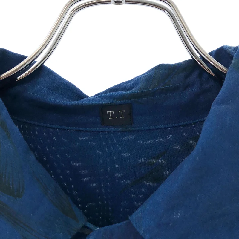 TAIGA TAKAHASHI / タイガタカハシ | 2025SS | LOT.101 Open Collar Shirt / 藍染 オープンカラーシャツ | 16 | メンズ