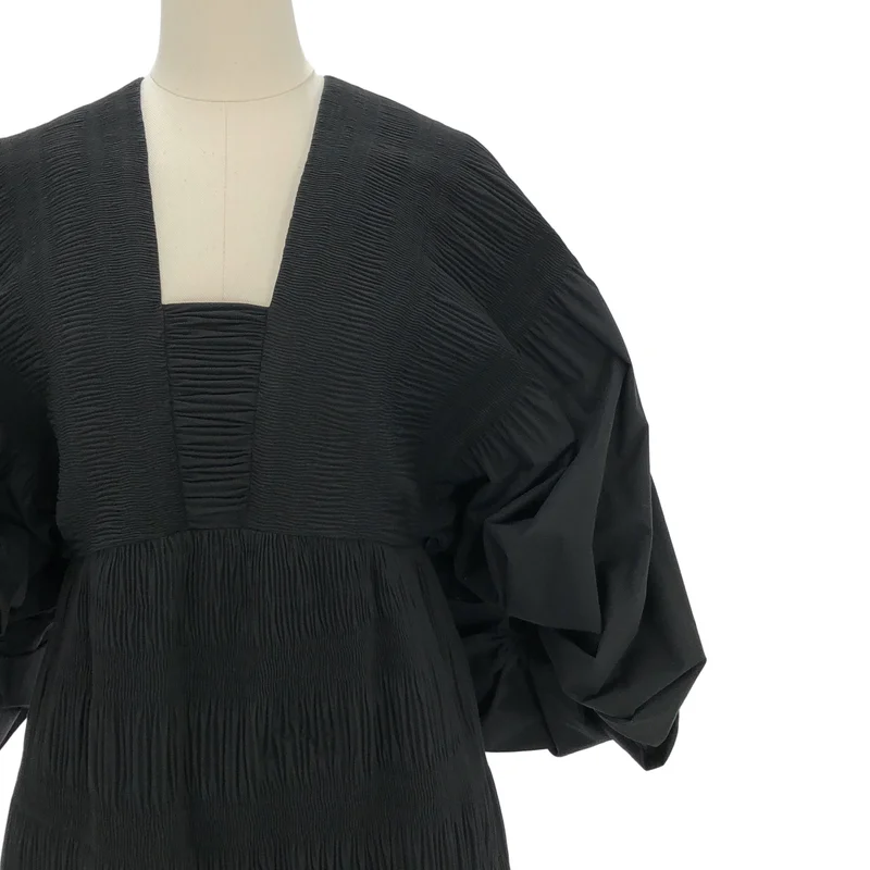 Mame Kurogouchi / マメクロゴウチ | 2025SS | Micro Pleats Volume Dress ワンピース MM25SS-DR076 | 1 | レディース