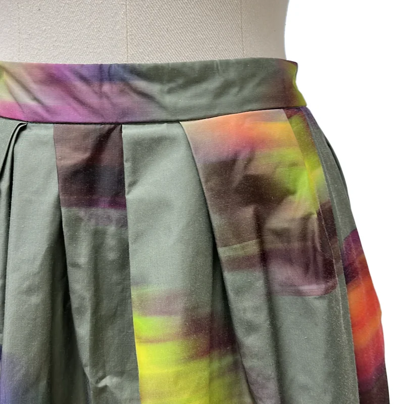 DRIES VAN NOTEN / ドリスヴァンノッテン | 2022SS | プリント タックボリューム ロングスカート | 38 | レディース
