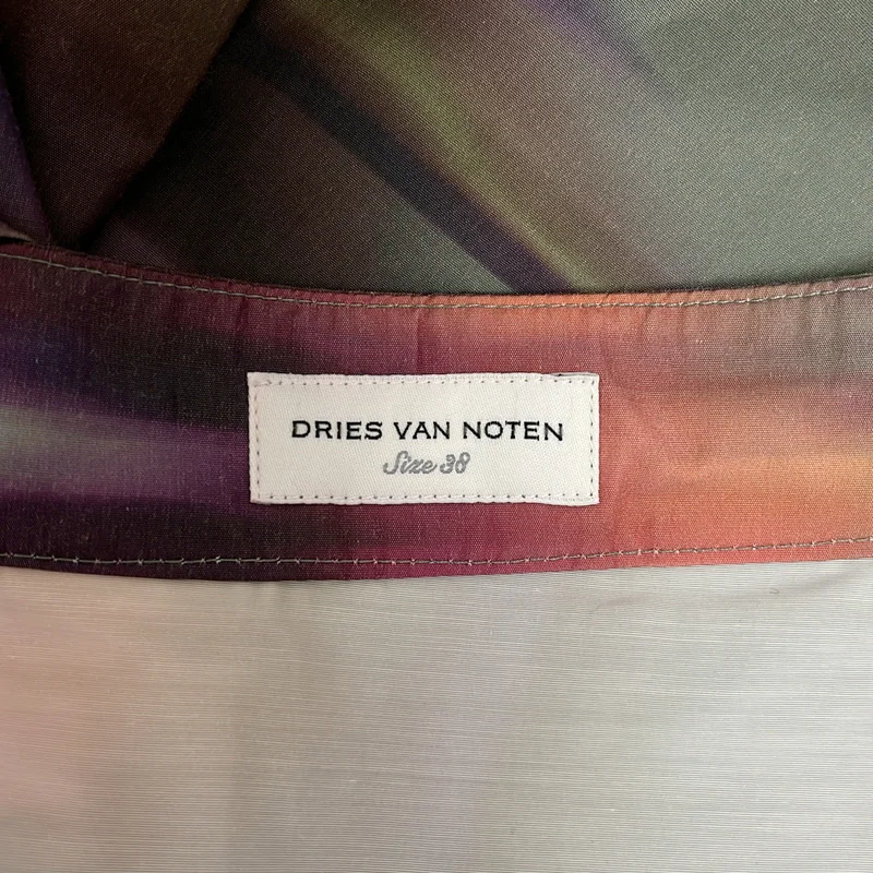 DRIES VAN NOTEN / ドリスヴァンノッテン | 2022SS | プリント タックボリューム ロングスカート | 38 | レディース