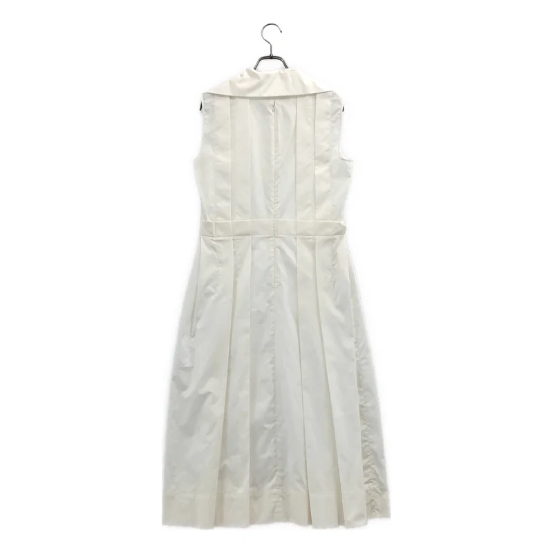 MARNI / マルニ | コットン プリーツ ワイドカラー スリーブレスワンピース | 40 | レディース