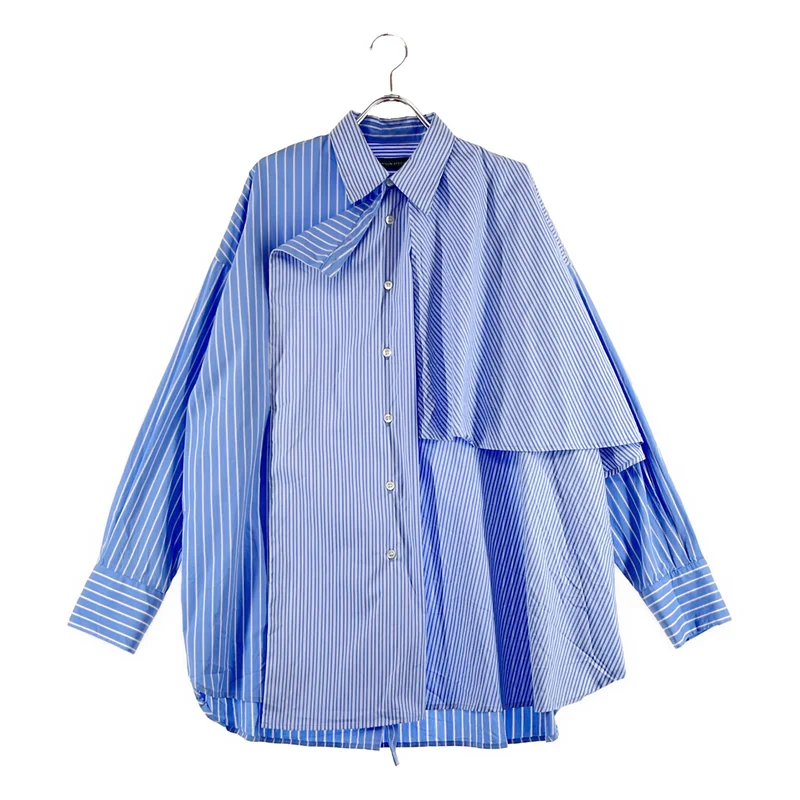 Maison Special / メゾンスペシャル | Asymmetrical drape shirt