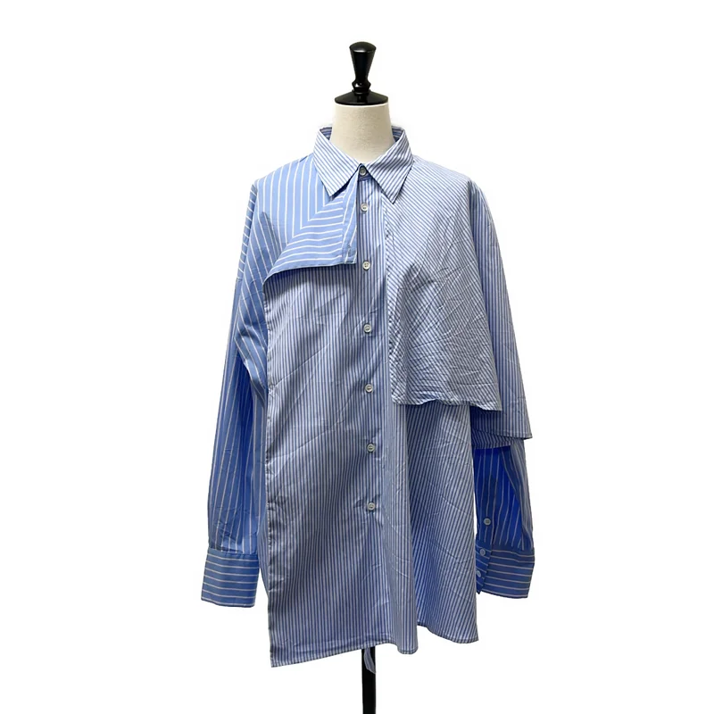 Maison Special / メゾンスペシャル | Asymmetrical drape shirt / アシンメトリードレープシャツ ブラウス | F | レディース