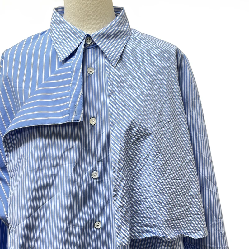 Maison Special / メゾンスペシャル | Asymmetrical drape shirt / アシンメトリードレープシャツ ブラウス | F | レディース